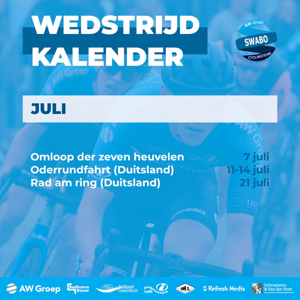 WEDSTRIJD KALENDER JULI